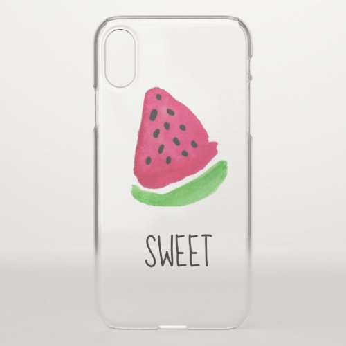 Watercolor Sweet Watermelon iPhone X Case