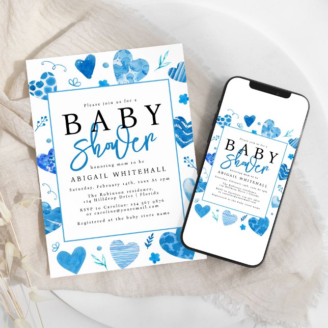 Watercolor Sweetheart Baby shower Invitation (Creator Uploaded)