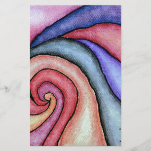 Watercolor Swirl Stationery