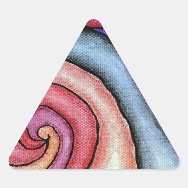Watercolor Swirl Triangle Sticker (Front)