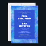 Watercolor Swirls Custom PHOTO Bar Bat Mitzvah Invitation<br><div class="desc">Perfect card to announce a bat mitzvah, bar mitzvah or other Jewish celebration! Hand made art for you. FULLY CUSTOMIZABLE! Click on “Personalize” above to edit the text and add your own photo to the back. Click "edit using design tool" to adjust the fonts, colors and placements and to delete...</div>