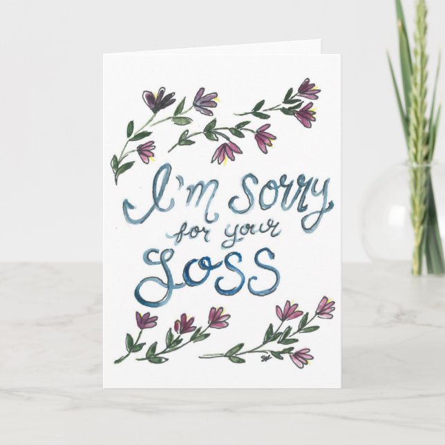 Watercolor Sympathy Card (Front)