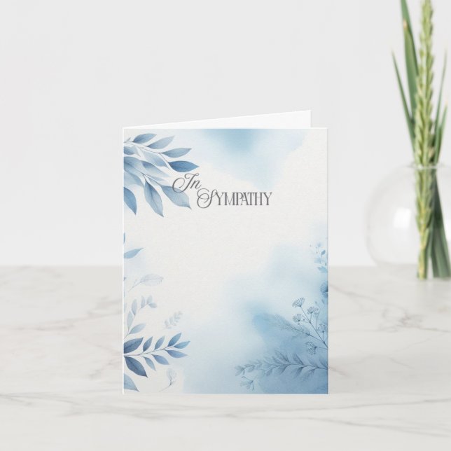 Watercolor Sympathy Condolence Card (Front)