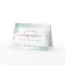 Watercolor Sympathy with Heartfelt Compassion