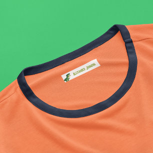 Watercolor T-rex Dinosaur with Custom Kids Name Labels