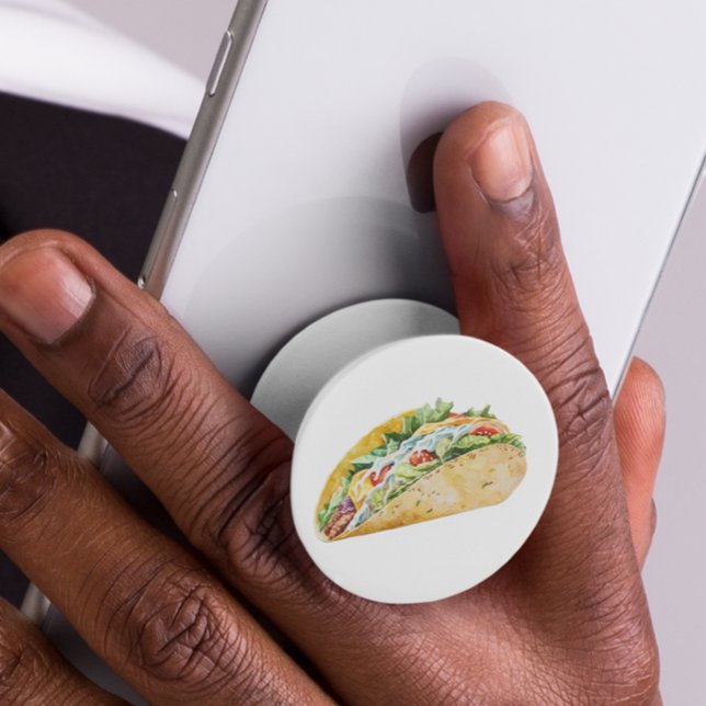 Watercolor Taco Mexican Food PopSocket (Creator Uploaded)