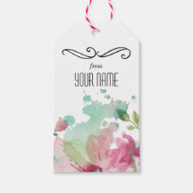 Watercolor Tag Gift Card Acknowledgment