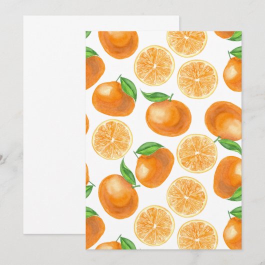 Watercolor tangerines (Front/Back)