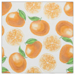Watercolor tangerines fabric
