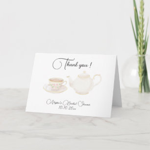 Watercolor Tea Party Bridal Shower Thank you
