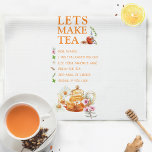 Watercolor Tea Recipe - Kitchen Towels at Zazzle
