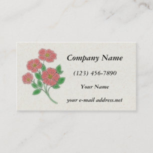 Watercolor Tea Roses Business Card