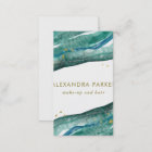 Watercolor Teal and Faux Gold Geode | Square