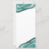 Watercolor Teal and Faux Rose Gold Geode (Back)