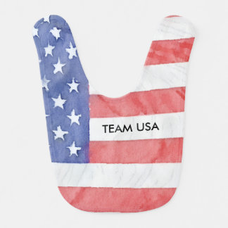 Watercolor TEAM USA Olympics Baby Bib