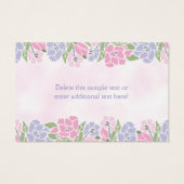 Watercolor Teapot Baby Shower Bring a Book Card (Back)