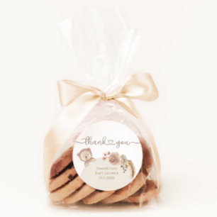 Watercolor Teddy Bear Baby Shower Favor Thank You Classic Round Sticker