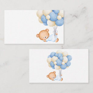 Watercolor Teddy Bear Balloons Blank Enclosure Card