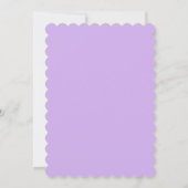 Watercolor Teddy Bear Moon Baby Shower Purple Invitation (Back)