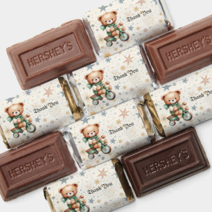 Watercolor Teddy Bear Stars Green Bike Beautiful Hershey's Miniatures