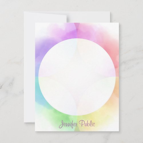 Watercolor Template Modern Calligraphed Monogram