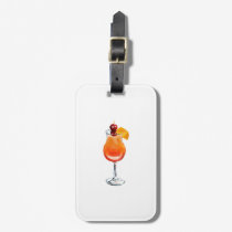 Watercolor Tequila Sunrise Cocktail Luggage Tag