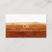 Watercolor Terracotta Abstract Desert Boho  Business Card (Front)