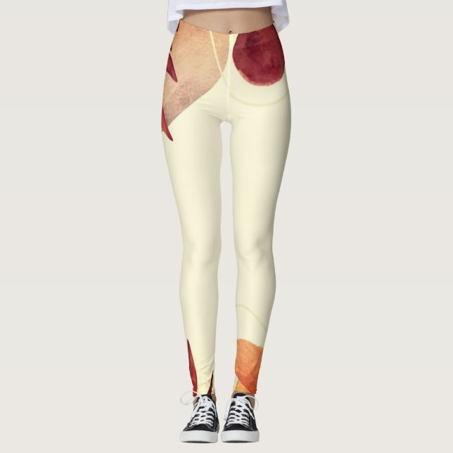 Watercolor terracotta leggings (Front)