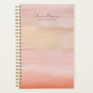 Watercolor Terracotta Rust Planner
