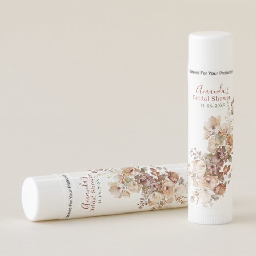  Watercolor Terrccota flowers  Fall in Love Bridal Lip Balm