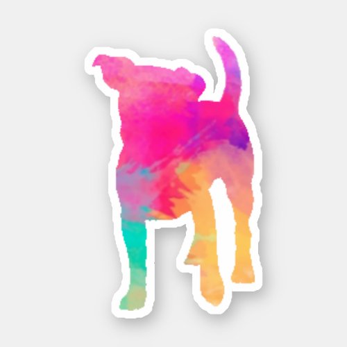Watercolor Terrier Mix Dog Laptop Sticker