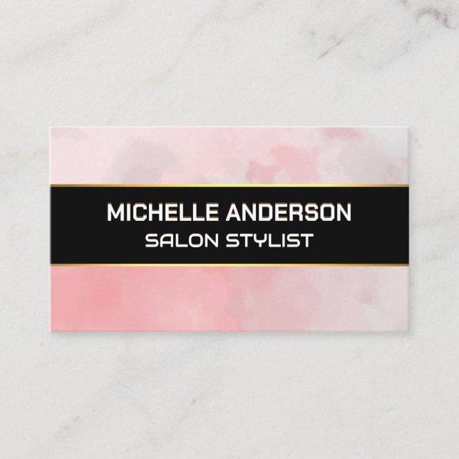 Watercolor Texture Background Business Card (Front)