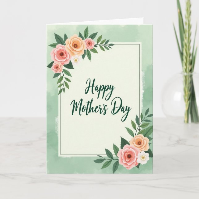 Watercolor Texture Mothers Day Card (Front)