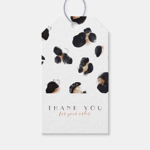 Watercolor  Thank you  Leopard print Gift Tags