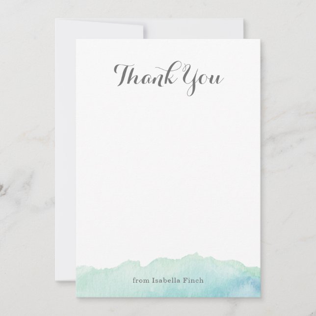 Watercolor Thank You Note Cards (Front)