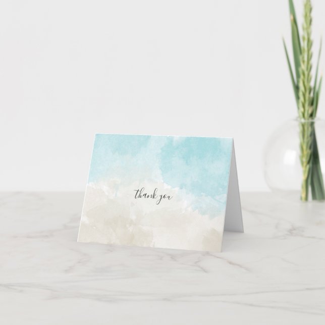 Watercolor thank you note invitation (Front)