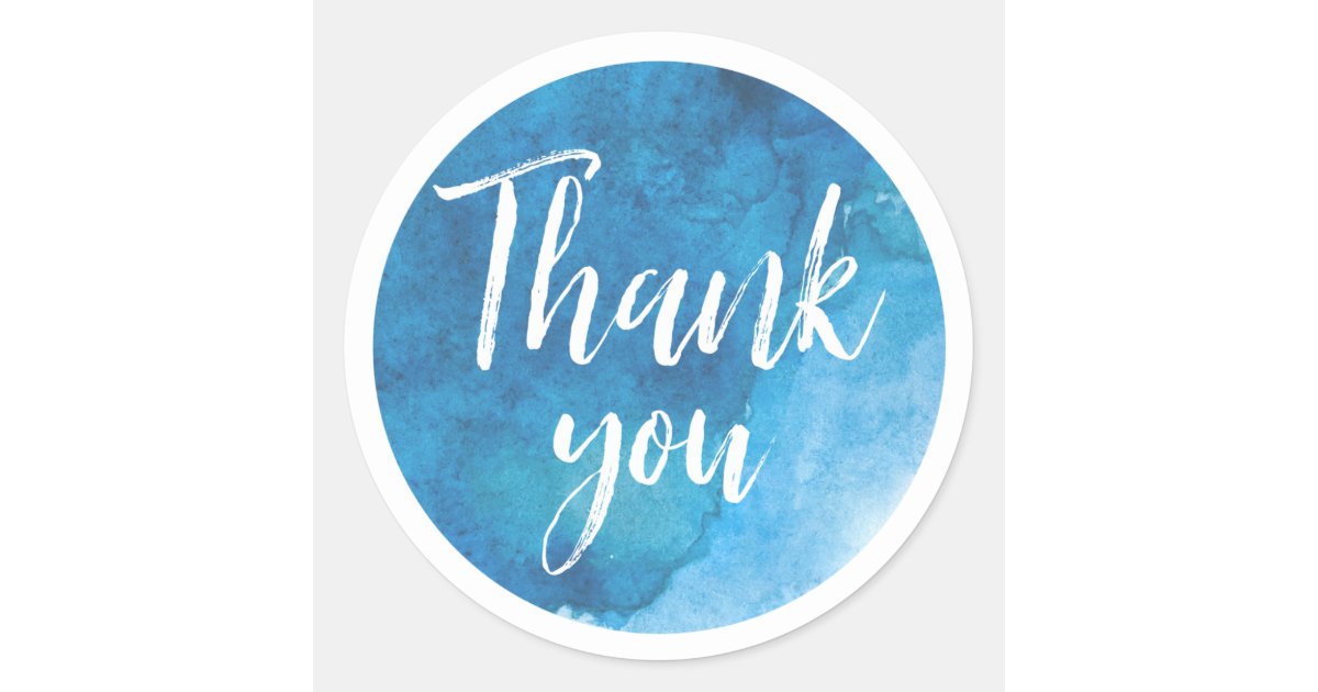 Watercolor Thank You Sticker Labels