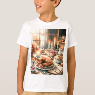 Watercolor Thanksgiving Illustration T-Shirt