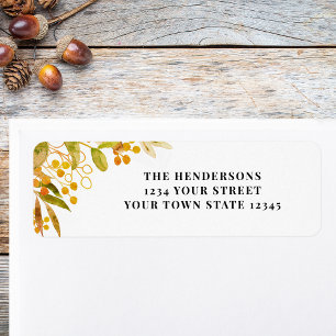 Watercolor Thanksgiving Return Address Label