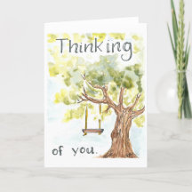 Watercolor Thinking of You Card