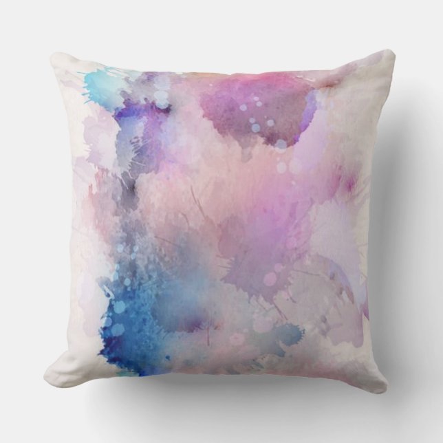 Watercolor Throw Pillow (Front)