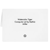 Watercolor Tiger (Back Horizontal)