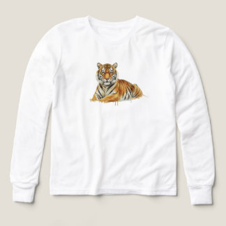 Watercolor Tiger Illustration – Majestic Wildlife  Tri-Blend Shirts