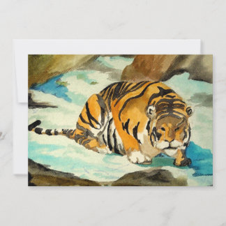 Watercolor Tiger Invitation