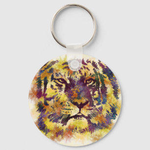 Watercolor Tiger Keychain