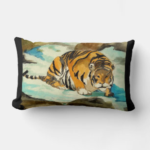 Watercolor Tiger Lumbar Pillow