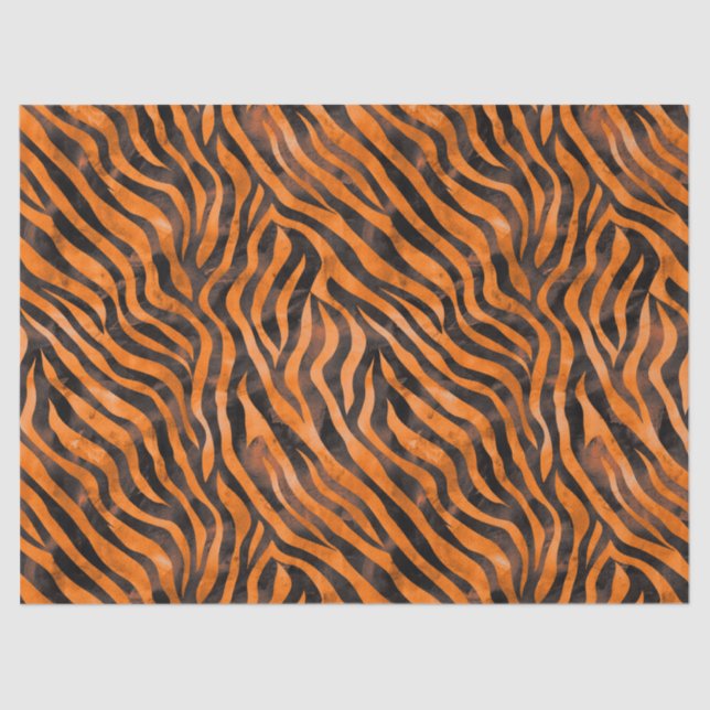 Watercolor Tiger Print Tissue Paper (Front)