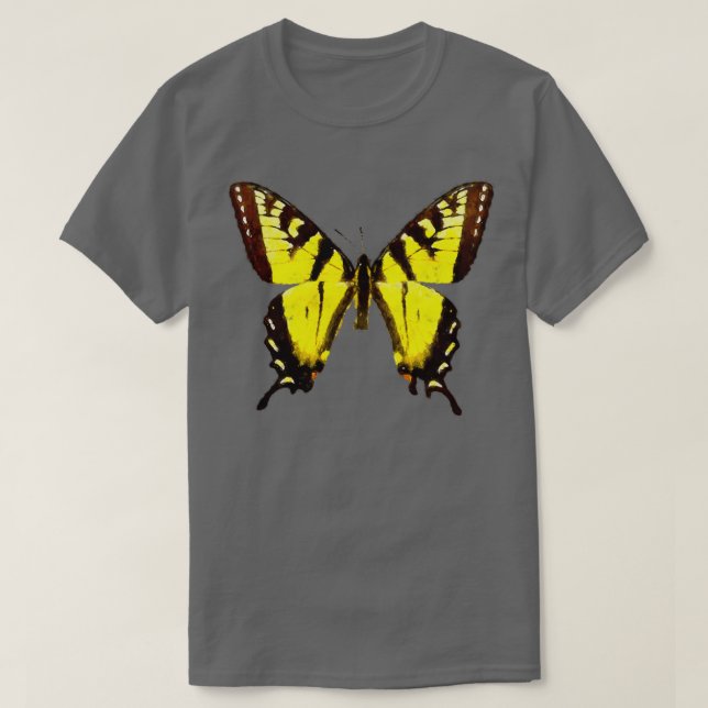 Watercolor Tiger Swallowtail Butterfly Watercolor  T-Shirt (Design Front)