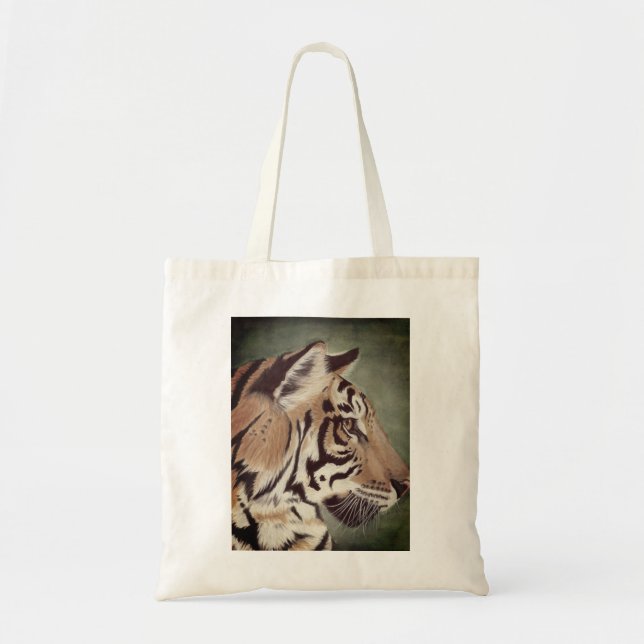 Watercolor Tiger Tote Bag (Front)