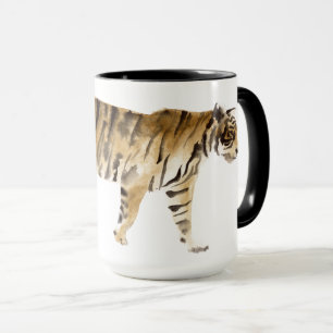 Watercolor Tiger Walking Mug